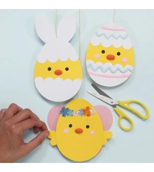 Kit creativ cu plastilina Silk Clay - Puisori de Paste - Art and crafts