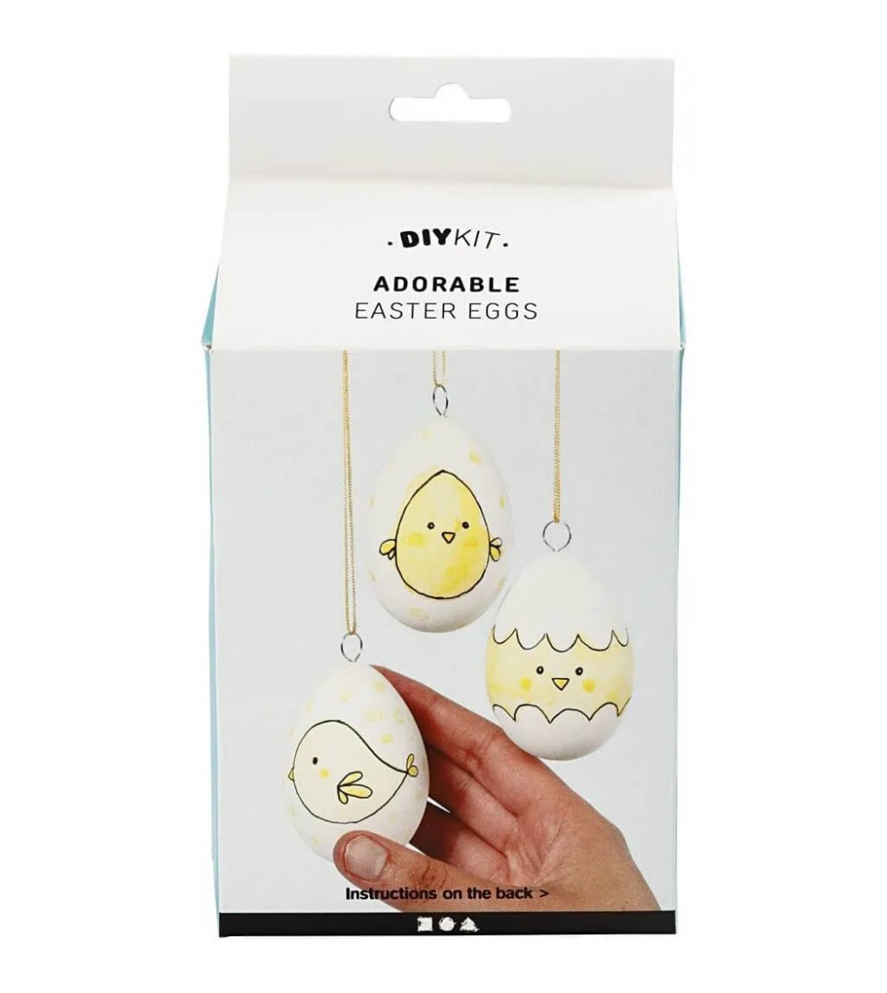 Kit creativ 3 oua de Paste - Figurine de pictat
