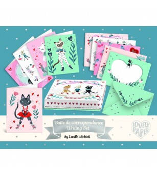 Felicitari / Invitatii Lucille, Djeco - Set papetarie si jurnale copii