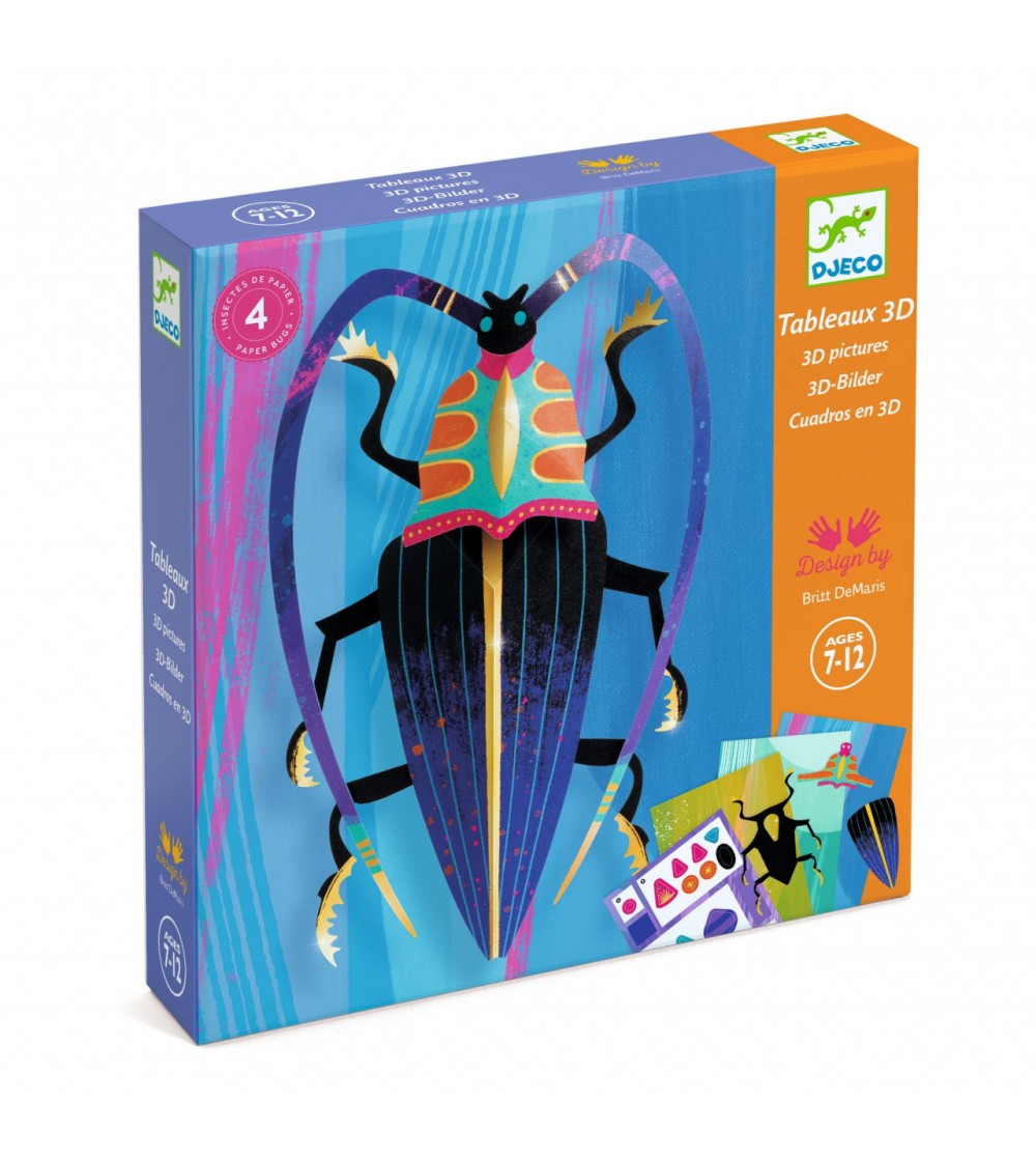 Joc creativ, Insecte stralucitoare, Djeco - Seturi cu hârtie și quilling