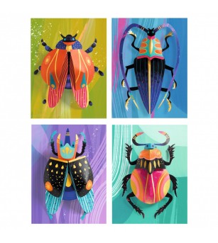 Joc creativ, Insecte stralucitoare, Djeco - Seturi cu hârtie și quilling