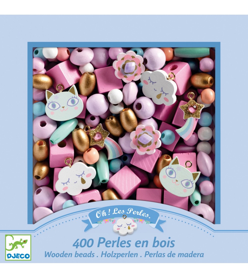 Margele curcubeu, Djeco beads Rainbow - Seturi cu mărgele și brățări