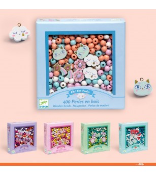 Margele curcubeu, Djeco beads Rainbow - Seturi cu mărgele și brățări