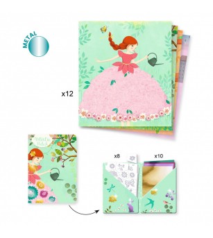 Set creativ cu foite metalice Djeco, Zane - Lucru manual pentru copii