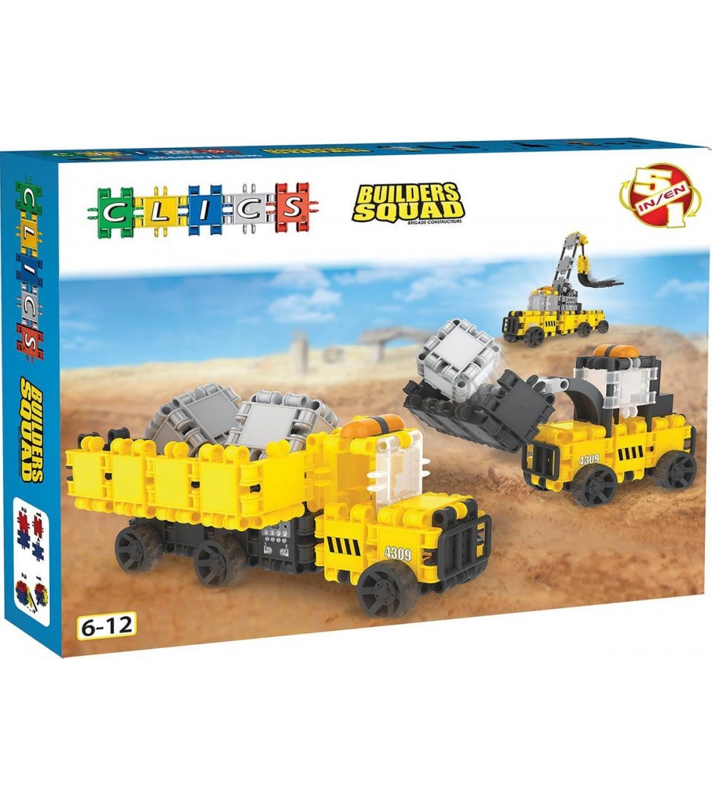 Set de construit Vehicule de constructie, Clicformers - Jocuri construcție