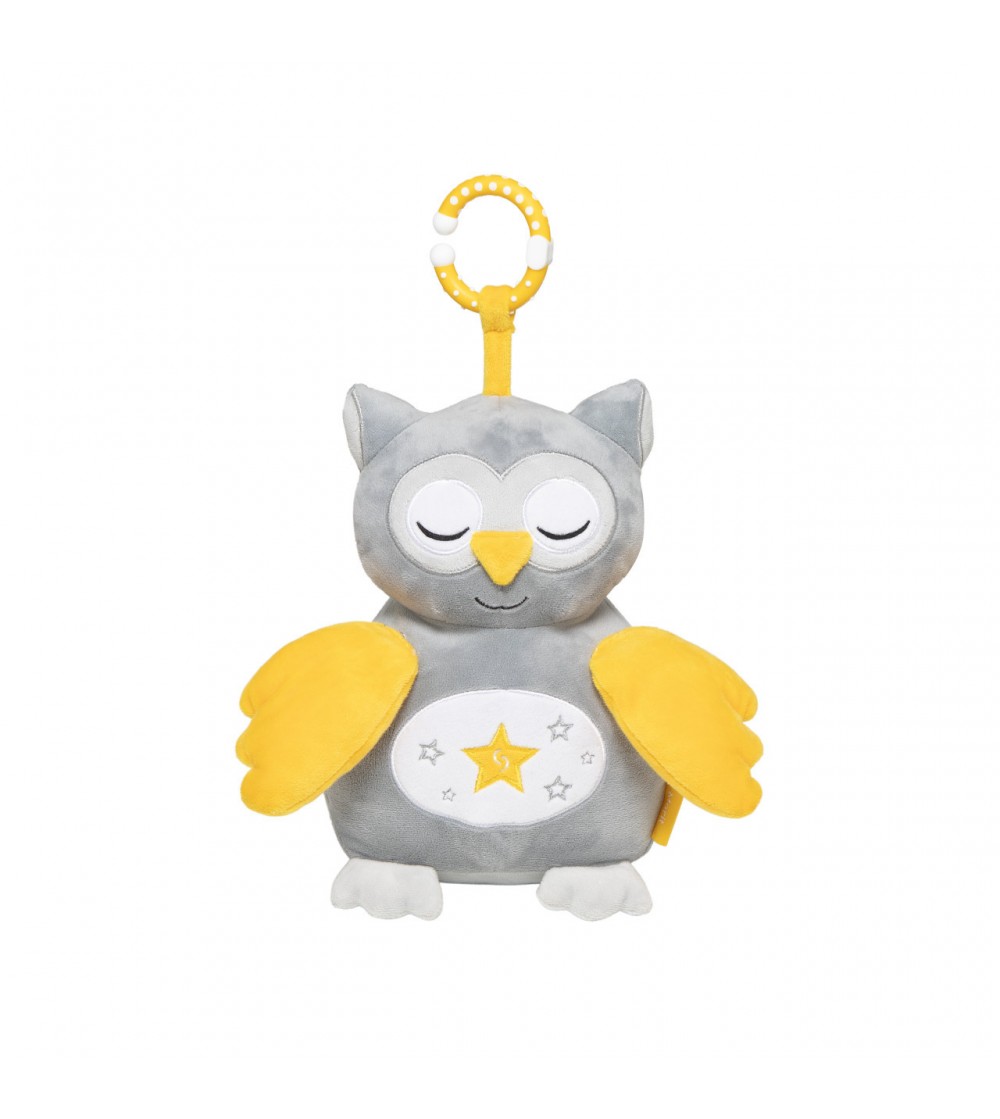 Jucarie bufnita de plus pentru copii Skiddou Marit, cu sunete albe, 25x11 cm - Jucării bebeluși