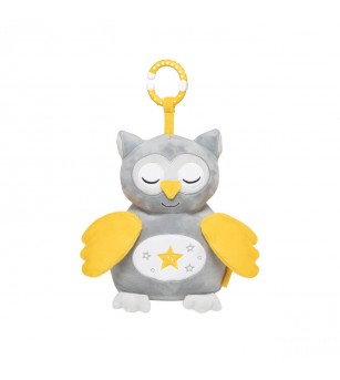 Jucarie bufnita de plus pentru copii Skiddou Marit, cu sunete albe, 25x11 cm - Jucării bebeluși