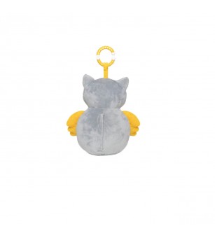 Jucarie bufnita de plus pentru copii Skiddou Marit, cu sunete albe, 25x11 cm - Jucării bebeluși