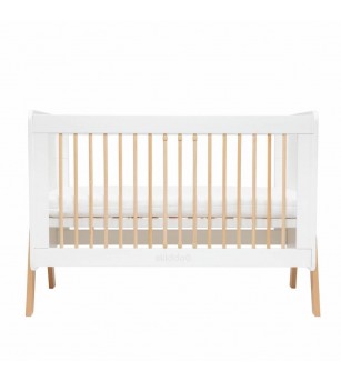 Patut transformabil copii Skiddou Krubb din lemn de fag/MDF, 60x120 cm, Puff Catcher, Alb - Mobilier camera copii