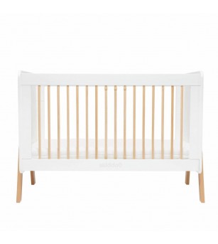 Patut transformabil copii Skiddou Krubb din lemn de fag/MDF, 60x120 cm, Puff Catcher, Alb - Mobilier camera copii