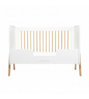 Patut transformabil copii Skiddou Krubb din lemn de fag/MDF, 60x120 cm, Puff Catcher, Alb - Mobilier camera copii