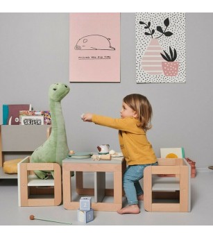 Set mobilier 8in1 Skiddou Mob, Evening shadow, Gri - Mobilier camera copii