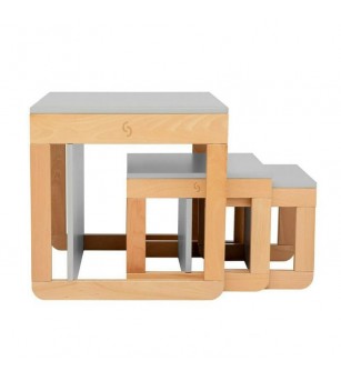 Set mobilier 8in1 Skiddou Mob, Evening shadow, Gri - Mobilier camera copii