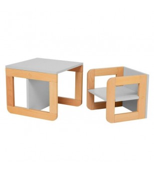 Set mobilier 8in1 Skiddou Mob, Evening shadow, Gri - Mobilier camera copii