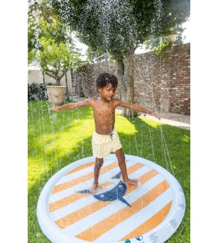 Covoras gonflabil cu stropitoare Swim Essentials, Rechin 150 cm - Piscină gonflabilă copii