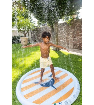 Covoras gonflabil cu stropitoare Swim Essentials, Rechin 150 cm - Piscină gonflabilă copii