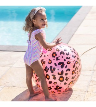 Minge gonflabila cu stropire Swim Essentials, Leopard 60 cm - Jucării pentru piscină