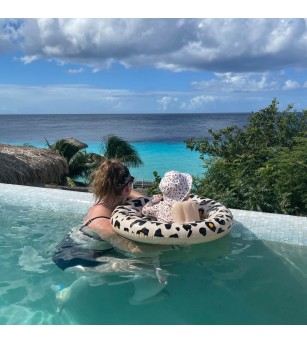 Colac bebelusi Swim Essentials, Beige Leopard - Colac bebeluși