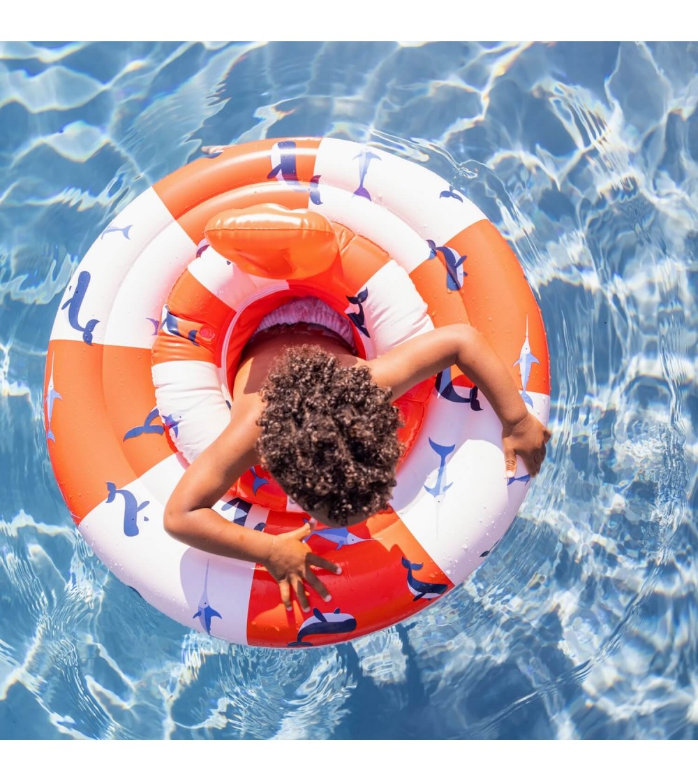 Colac bebelusi Swim Essentials, Red White Whale - Colac bebeluși