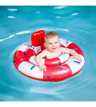 Colac bebelusi Swim Essentials, Red White Whale - Colac bebeluși