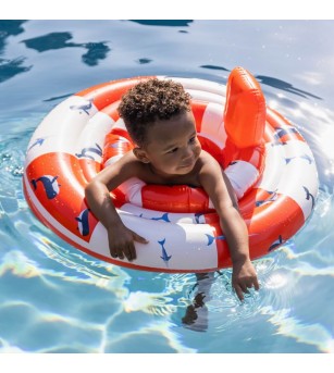 Colac bebelusi Swim Essentials, Red White Whale - Colac bebeluși