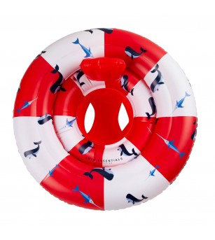 Colac bebelusi Swim Essentials, Red White Whale - Colac bebeluși