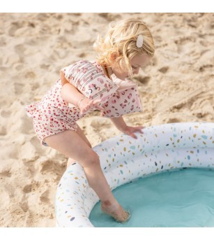 Aripioare inot Pink Leopard, Swim Essentials, 0-2 ani - Aripioare înot copii