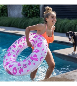 Colac de inot pentru copii Swim Essentials, Neon Leopard 90 cm - Colac copii Colac de inot pentru copii Swim Essentials, Neon Leopard 90 cm - Colac copii