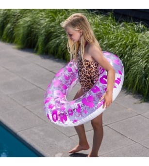 Colac de inot pentru copii Swim Essentials, Neon Leopard 90 cm - Colac copii Colac de inot pentru copii Swim Essentials, Neon Leopard 90 cm - Colac copii