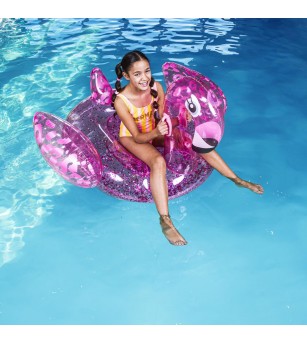 Saltea gonflabilă de apă Swim Essentials, Neon Leopard Flamingo 150 cm - Saltea gonflabilă