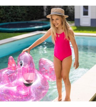 Saltea gonflabilă de apă Swim Essentials, Neon Leopard Flamingo 150 cm - Saltea gonflabilă