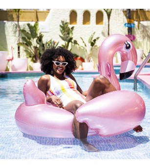 Saltea gonflabilă de apă Swim Essentials, Rose Gold Flamingo 150 cm - Saltea gonflabilă