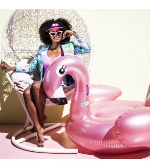 Saltea gonflabilă de apă Swim Essentials, Rose Gold Flamingo 150 cm - Saltea gonflabilă