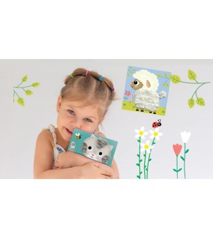 Joc cu siret, animale domestice - Jucării de lemn si Montessori