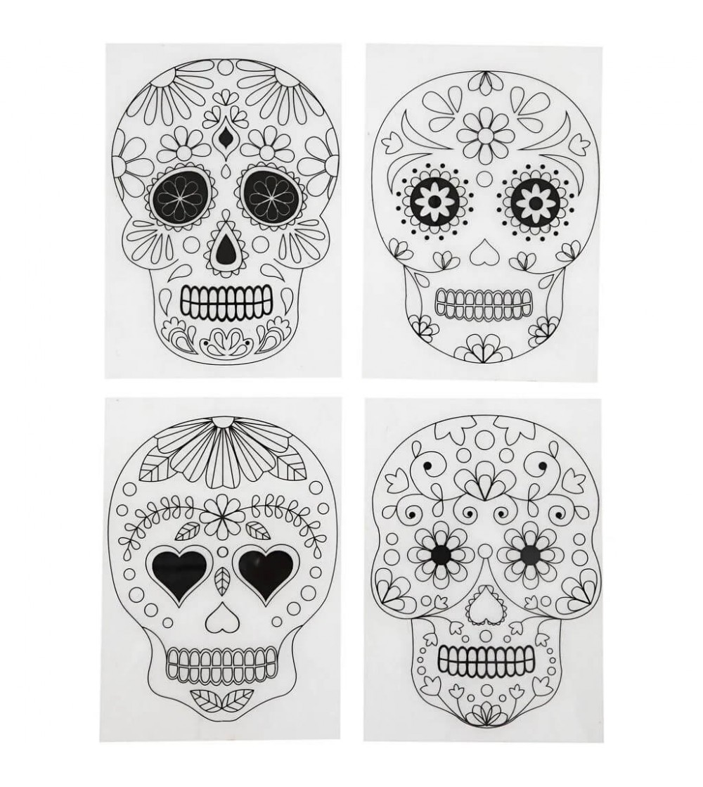Set creativ folii termocontractabile (Shrink plastic) - cranii - Shrink plastic - folii termocontractibile