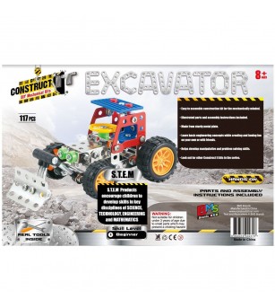 Kit STEM Tractor cu cupa de excavatie, nivel incepator - Jocuri STEM