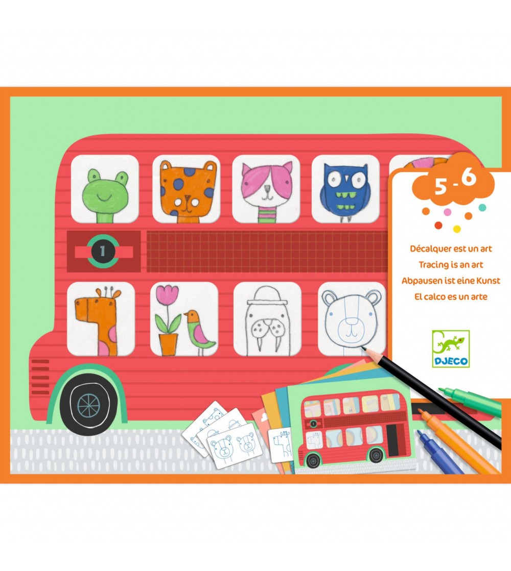 Joc creativ de desenat dupa contur Djeco - Seturi de pictura și desenat