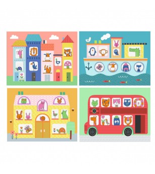 Joc creativ de desenat dupa contur Djeco - Seturi de pictura și desenat