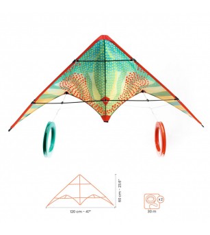 Zmeu acrobatic cu puncte rosii, Djeco - Zmeu