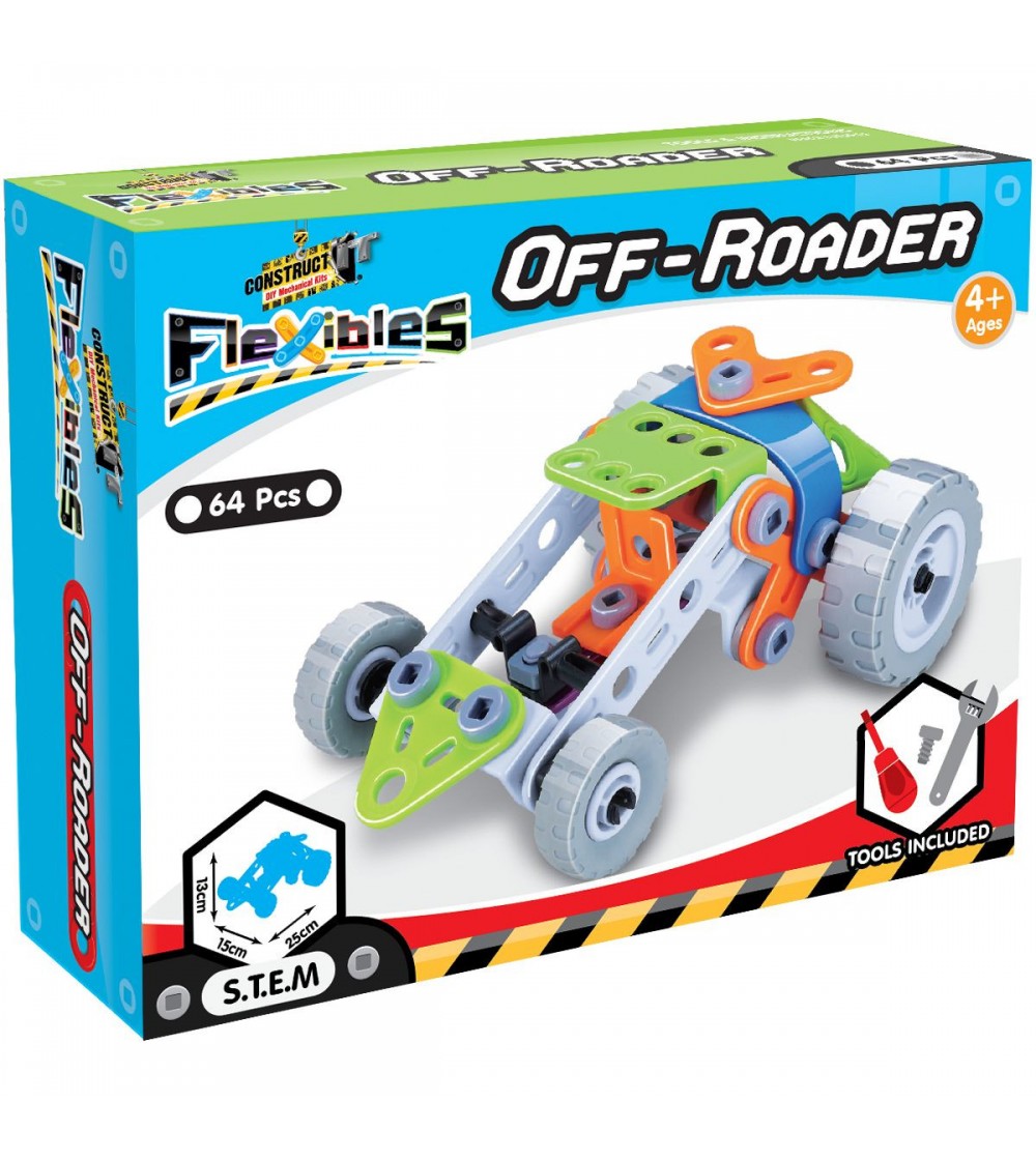 Kit STEM Flexible Automobil de teren - Jocuri STEM