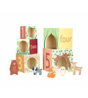 Cuburi de stivuit, Orange Tree Toys - Jucării de lemn si Montessori