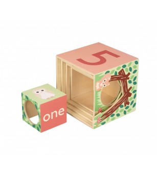 Cuburi de stivuit, Orange Tree Toys - Jucării de lemn si Montessori