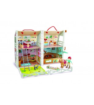 Casuta de papusi - Ferma cu ponei (25 piese) - Căsuțe de păpuși și accesorii