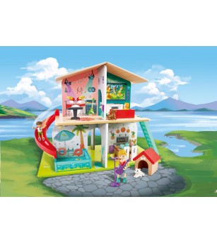 Jucarie - Casuta de papusi cu mobila (8 camere si 9 efecte muzicale) - Căsuțe de păpuși și accesorii