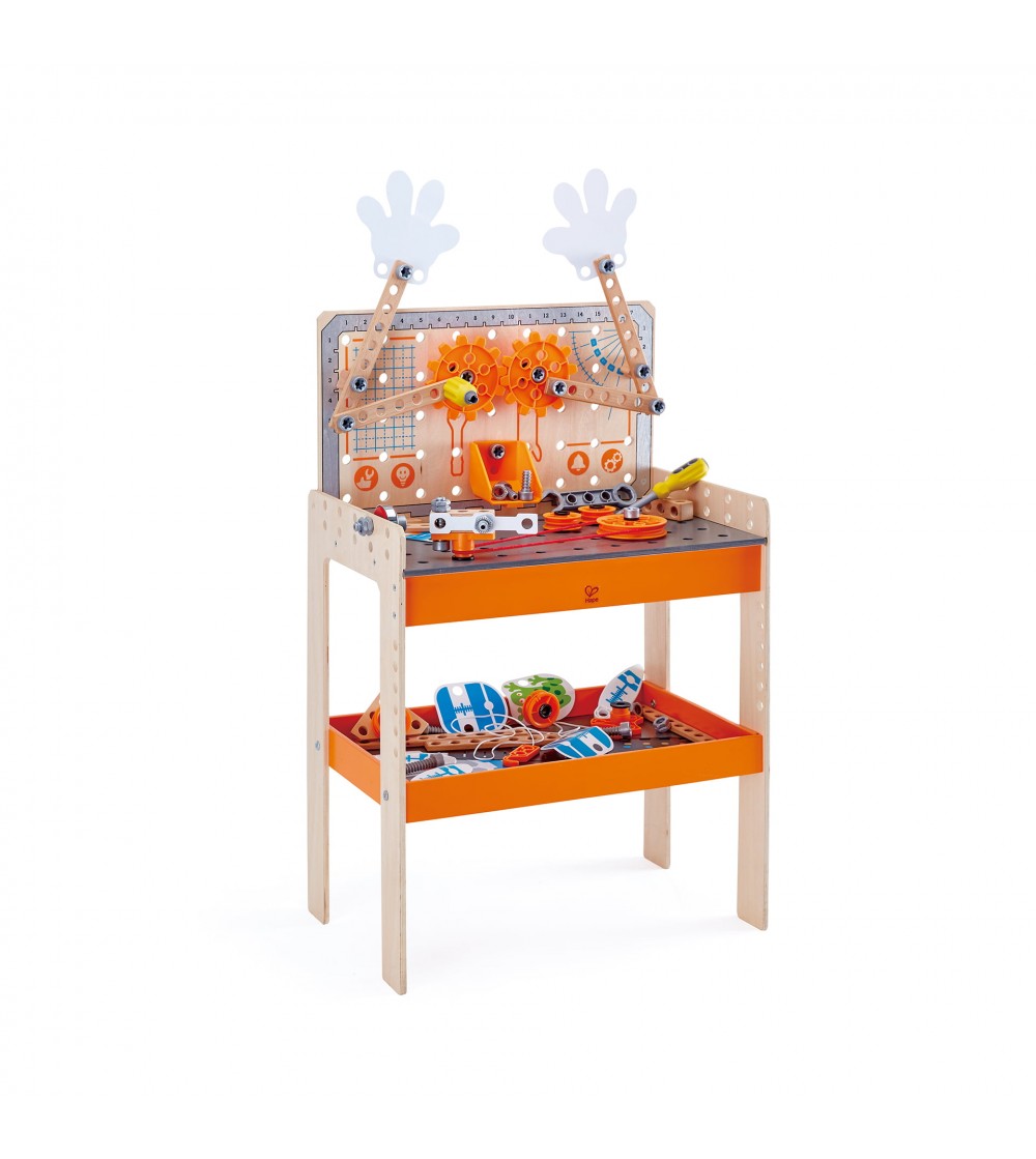 Jucarie din lemn - Banc de lucru deluxe (79 piese) - Seturi de menaj si bricolaj copii