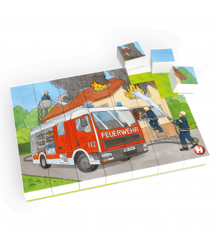 Puzzle Masina de pompieri Hubelino (35 piese) - Puzzle-uri
