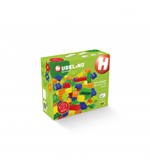 Blocuri de constructie colorate Hubelino (60 piese) - Jocuri construcție