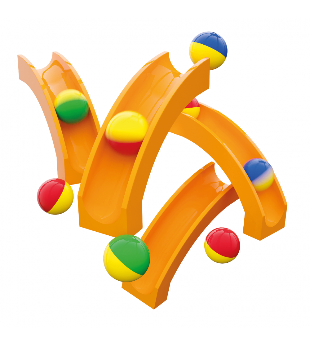 Jucarie Marble Run extensie tobogan Hubelino (12 piese) - Jocuri construcție