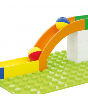Jucarie Marble Run extensie tobogan Hubelino (12 piese) - Jocuri construcție
