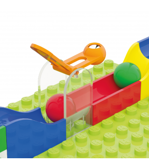 Jucarie Marble Run extensie ciocan gravitational Hubelino (6 piese) - Jocuri construcție